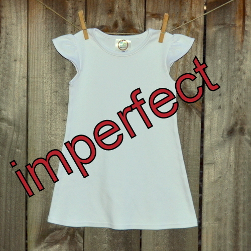 IMPERFECT Blank Girl's Flutter Sleeve Dress