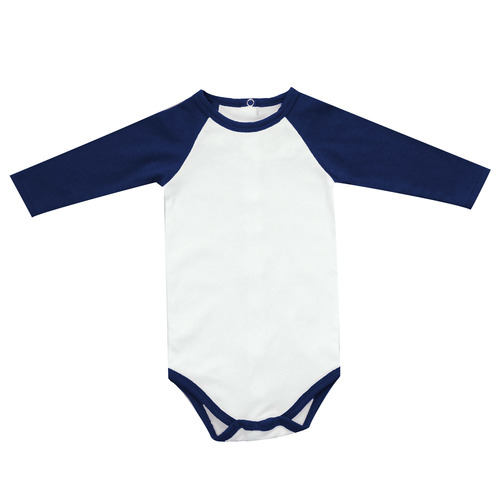 Blank Unisex Long Sleeve Raglan Infant Bodysuit