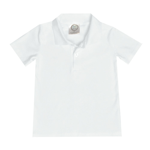 Blank Boy's Short Sleeve Polo Style Collared Shirt
