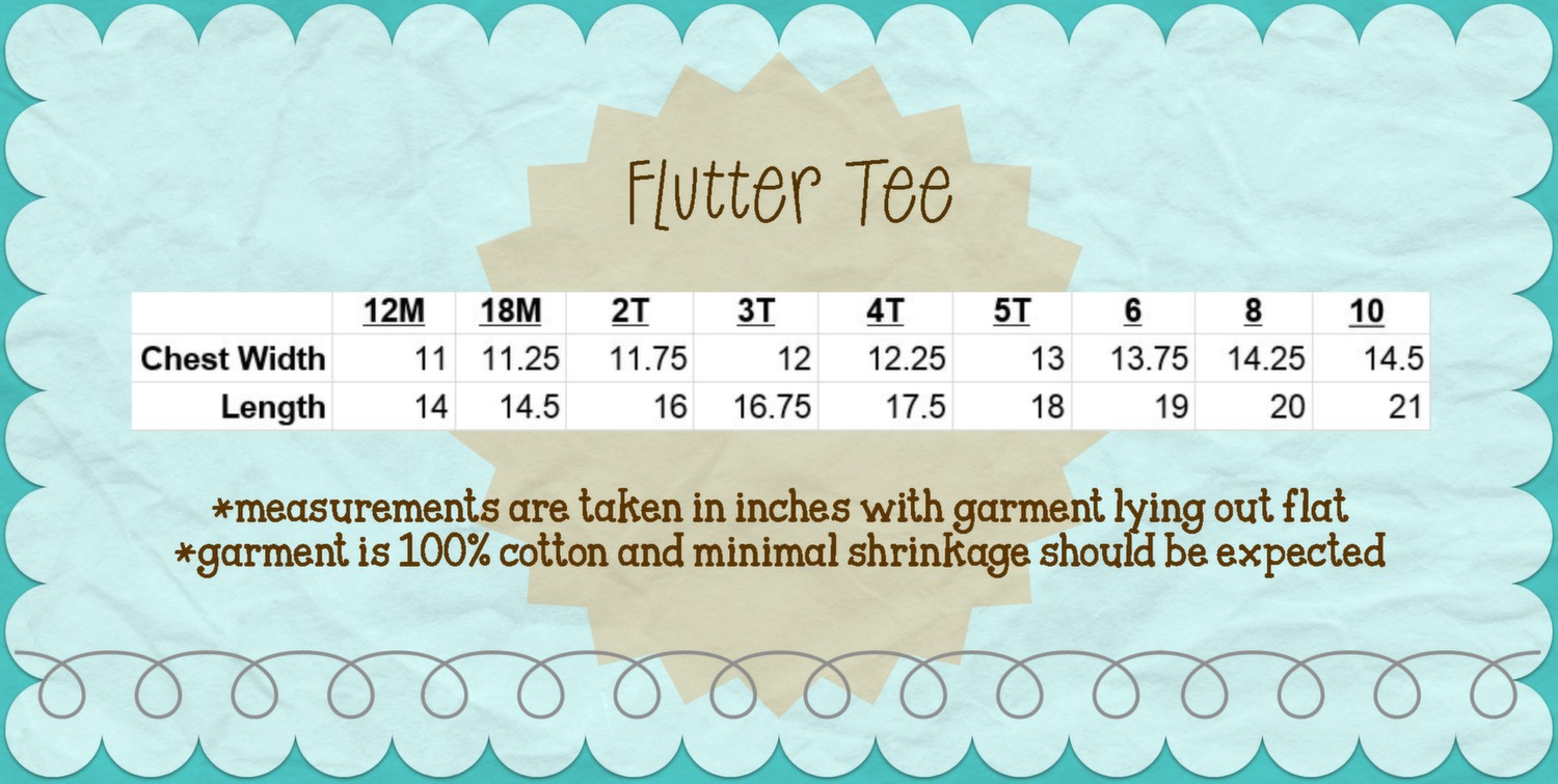 Blank Girl\'s Gingham Flutter Sleeve Tee Shirt