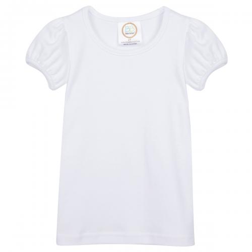 Blank Girl's Short Sleeve Plain Tee