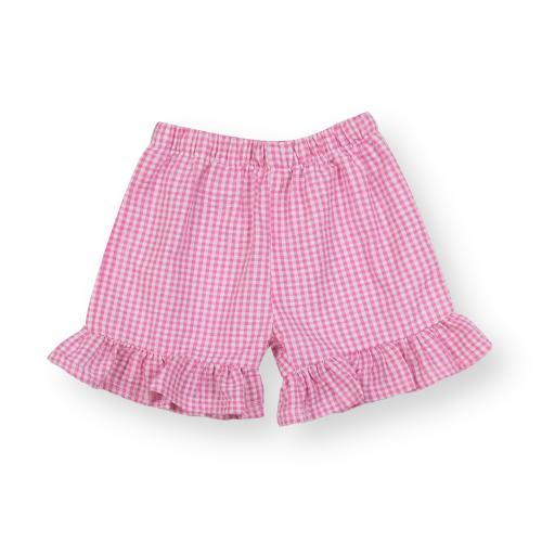 Girl's Gingham Ruffle Shorts